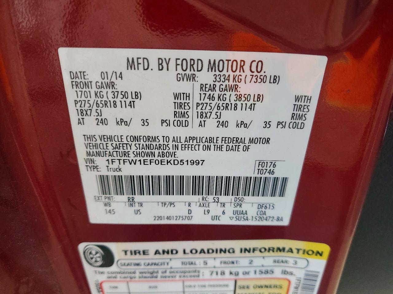 2014 FORD F150 SUPERCREW photo 23
