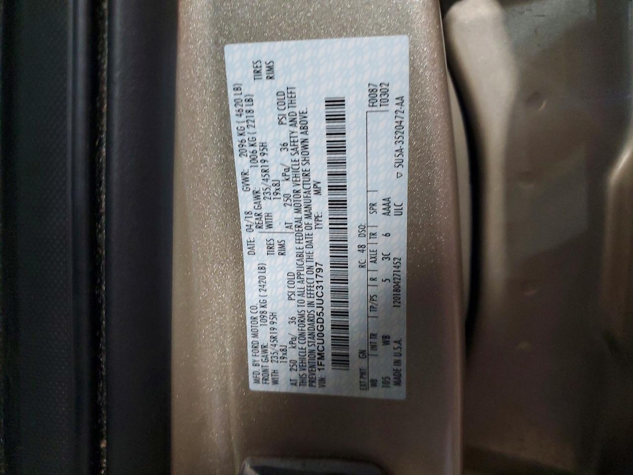 2018 FORD ESCAPE SE photo 25