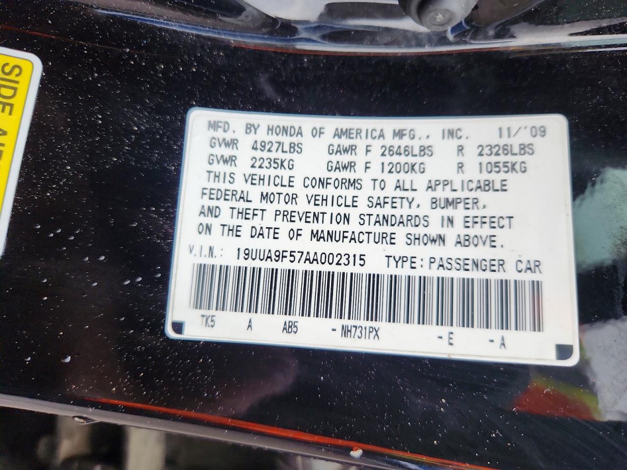 2010 ACURA TL photo 12