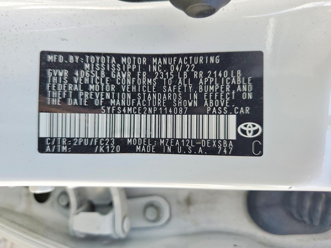 2022 TOYOTA COROLLA SE photo 34