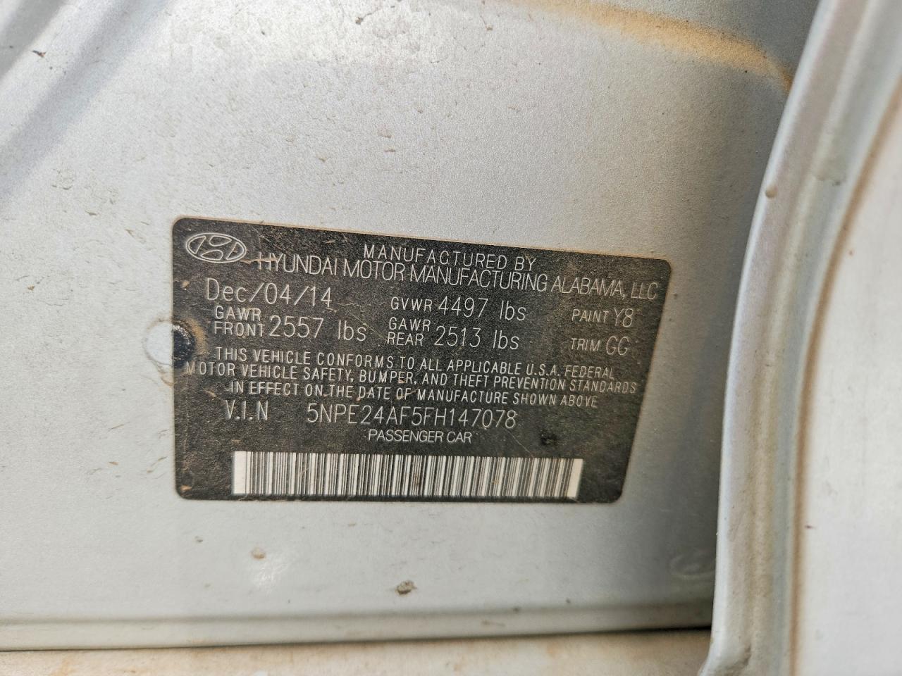 2015 HYUNDAI SONATA SE photo 34