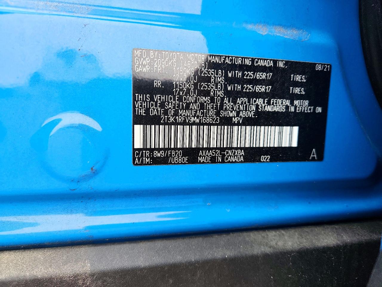 2021 TOYOTA RAV4 LE photo 25