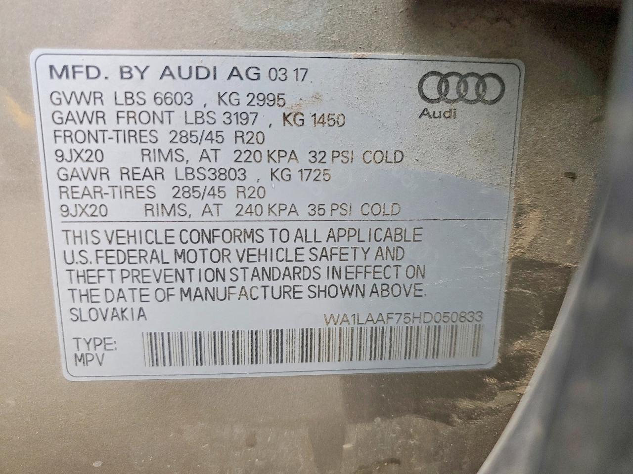 2017 AUDI Q7 PREMIUM PLUS photo 13