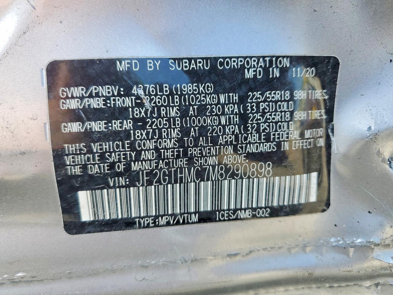 2021 SUBARU CROSSTREK LIMITED photo 23