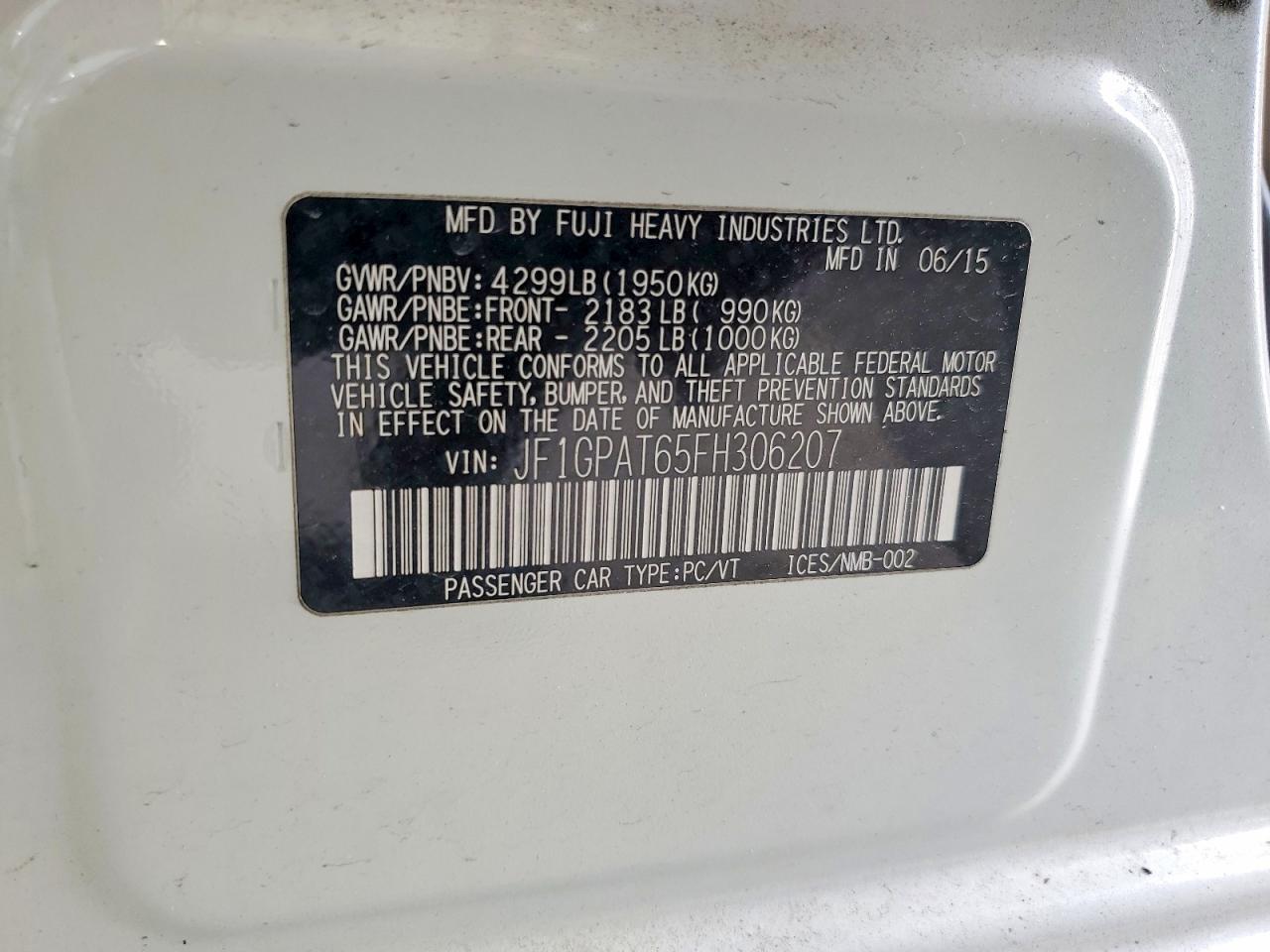 2015 SUBARU IMPREZA SPORT photo 34