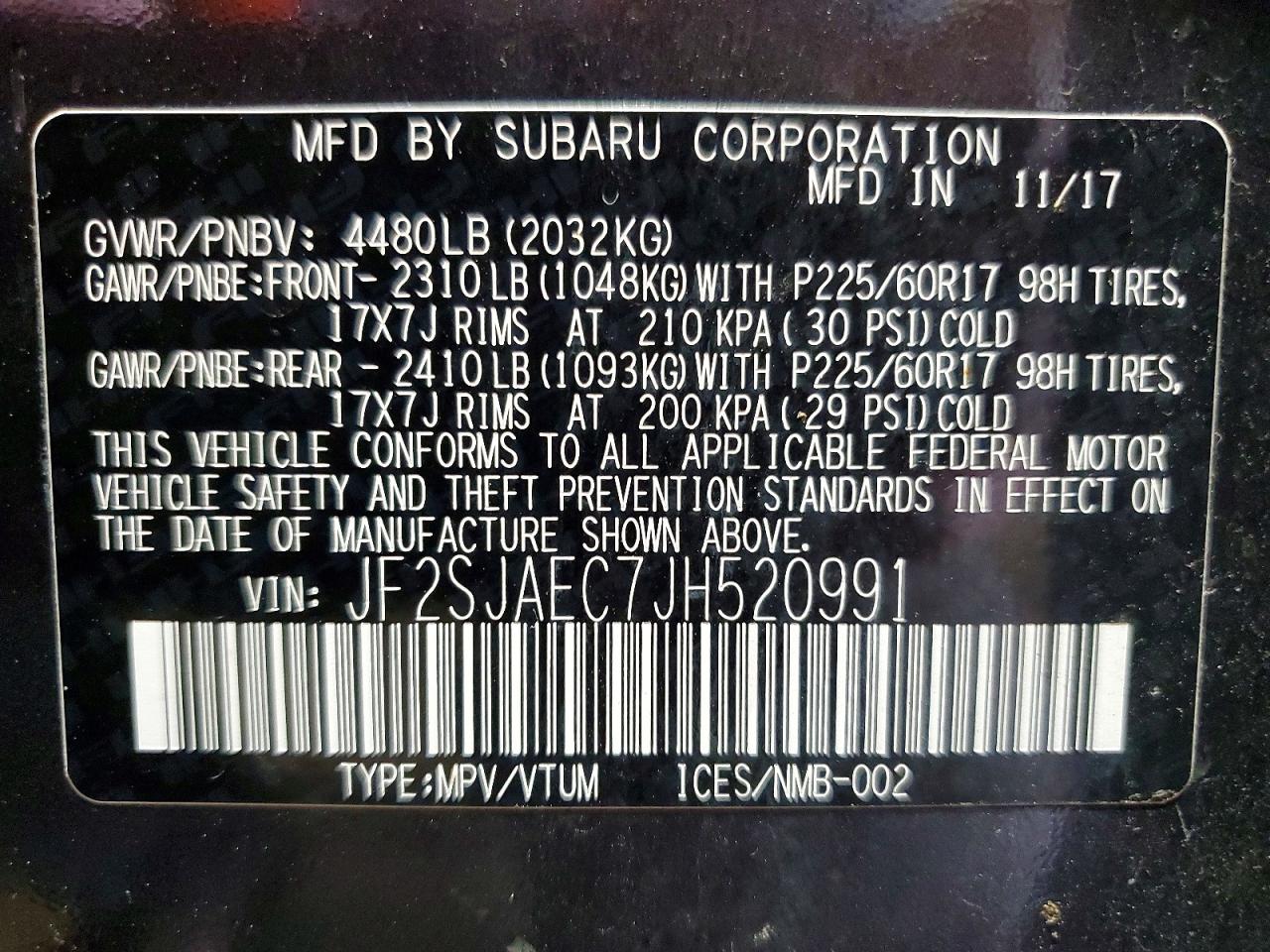 2018 SUBARU FORESTER 2.5I PREMIUM photo 14