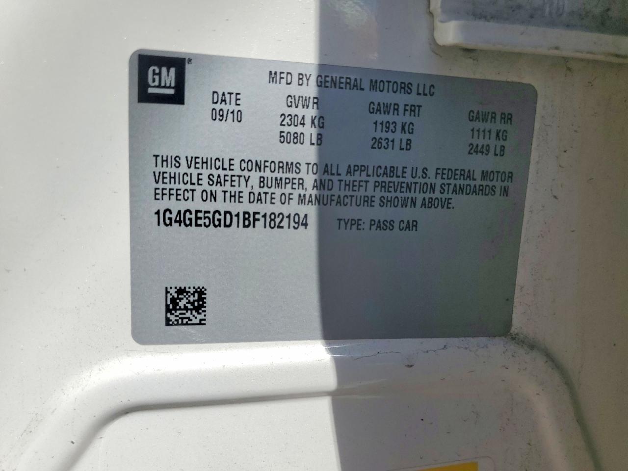 2011 BUICK LACROSSE CXS photo 34