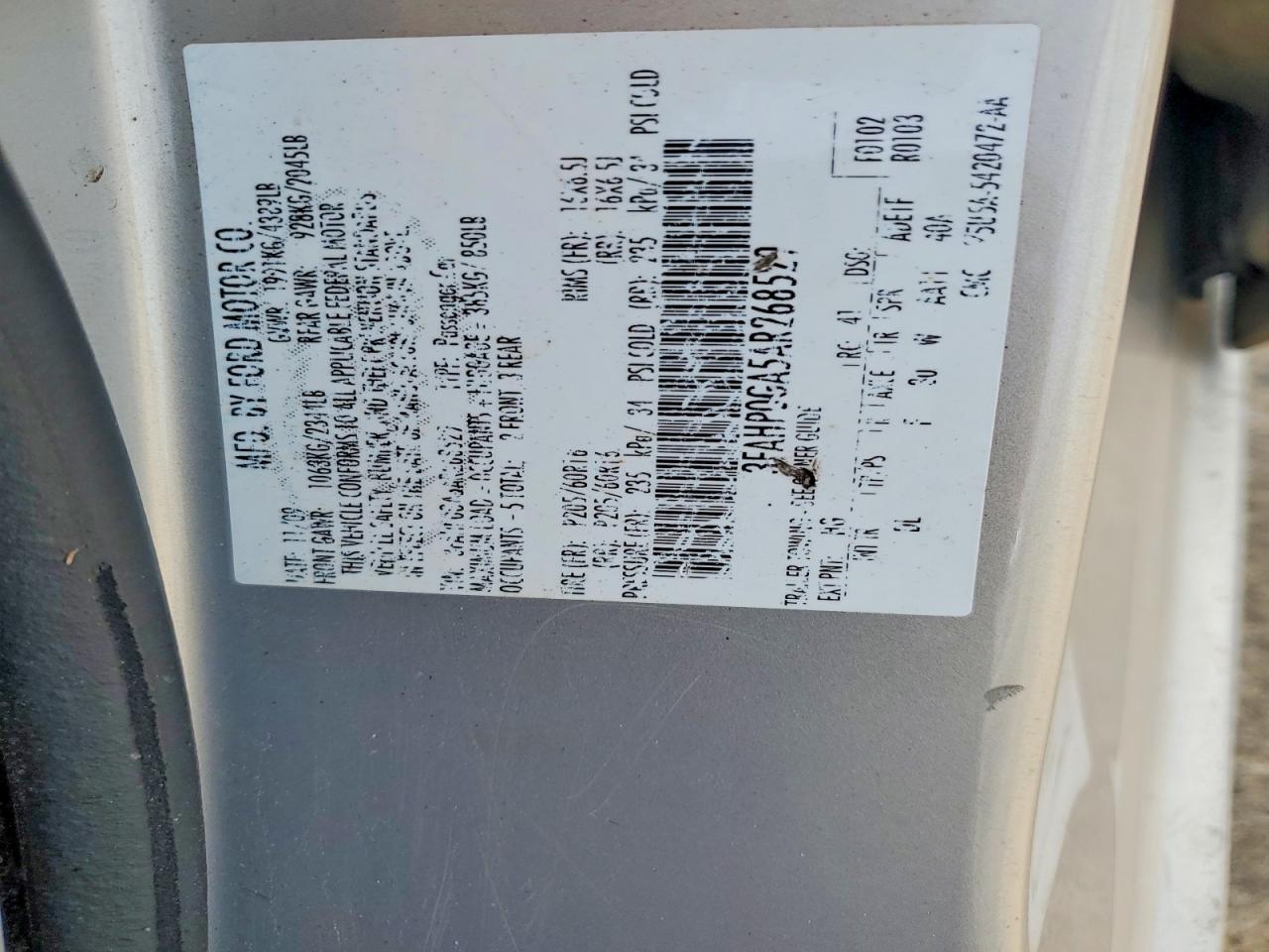 2010 FORD FUSION S photo 12