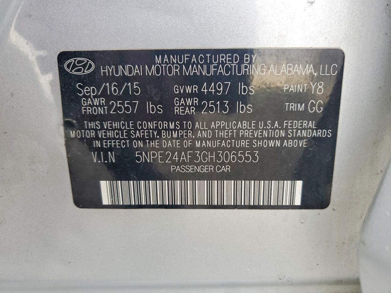 2016 HYUNDAI SONATA SE photo 23