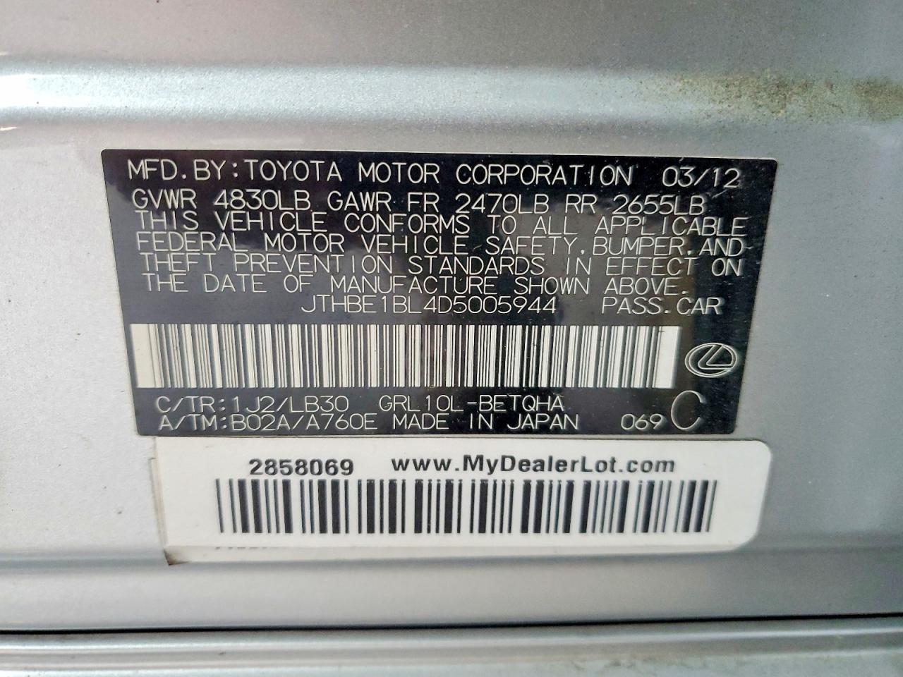 2013 LEXUS GS 350 photo 23