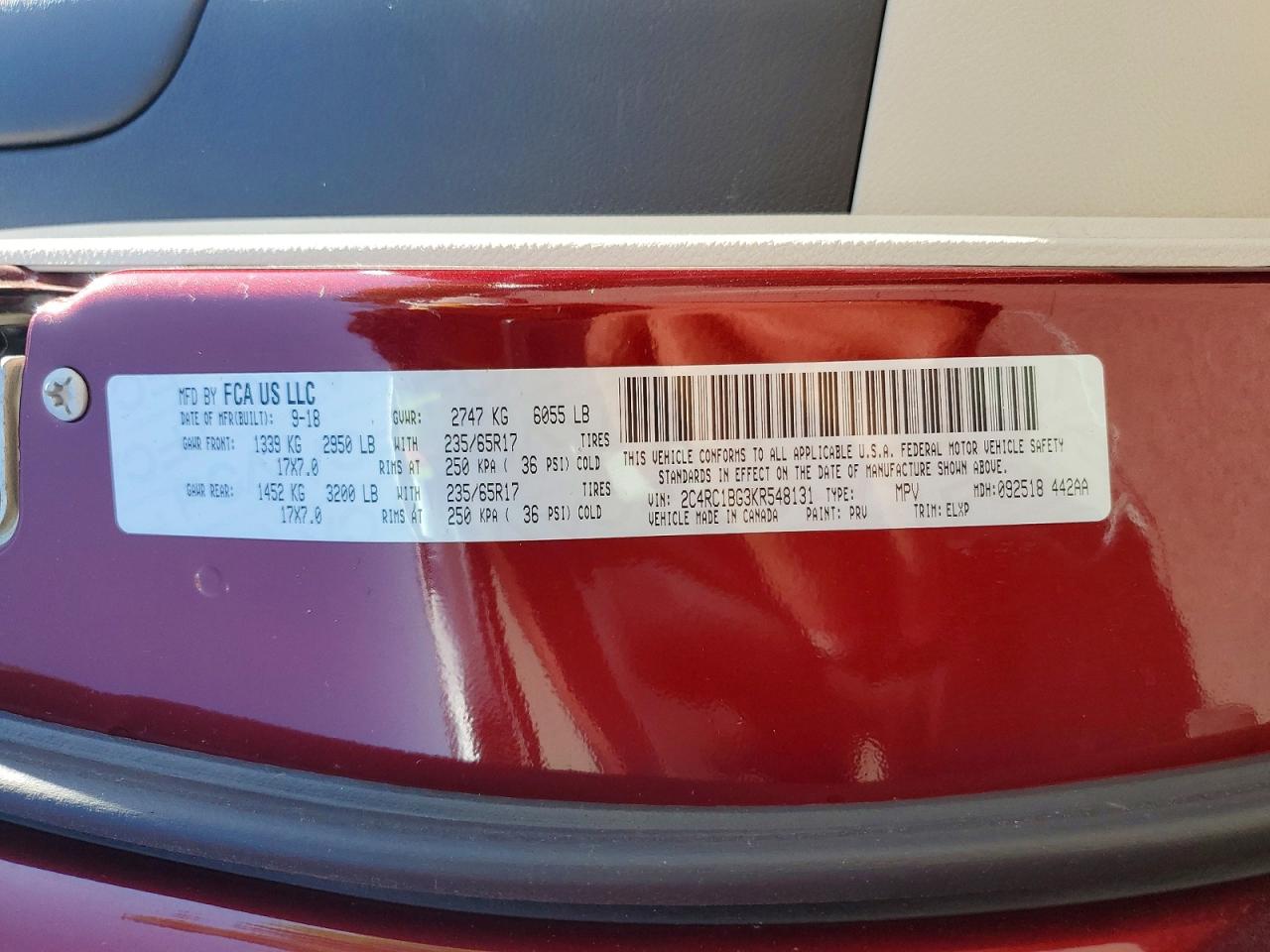 2019 CHRYSLER PACIFICA TOURING L photo 37