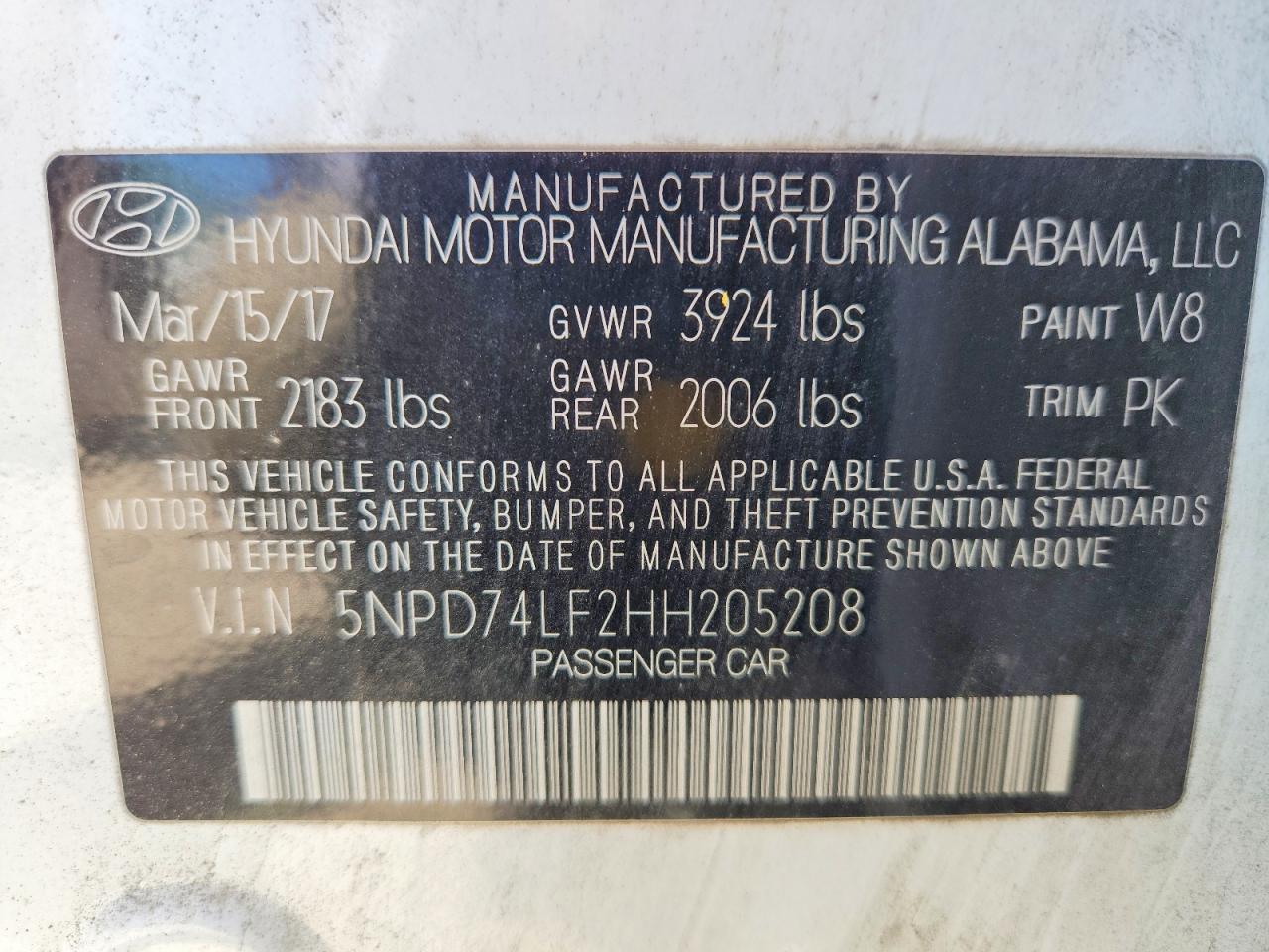 2017 HYUNDAI ELANTRA SE photo 23