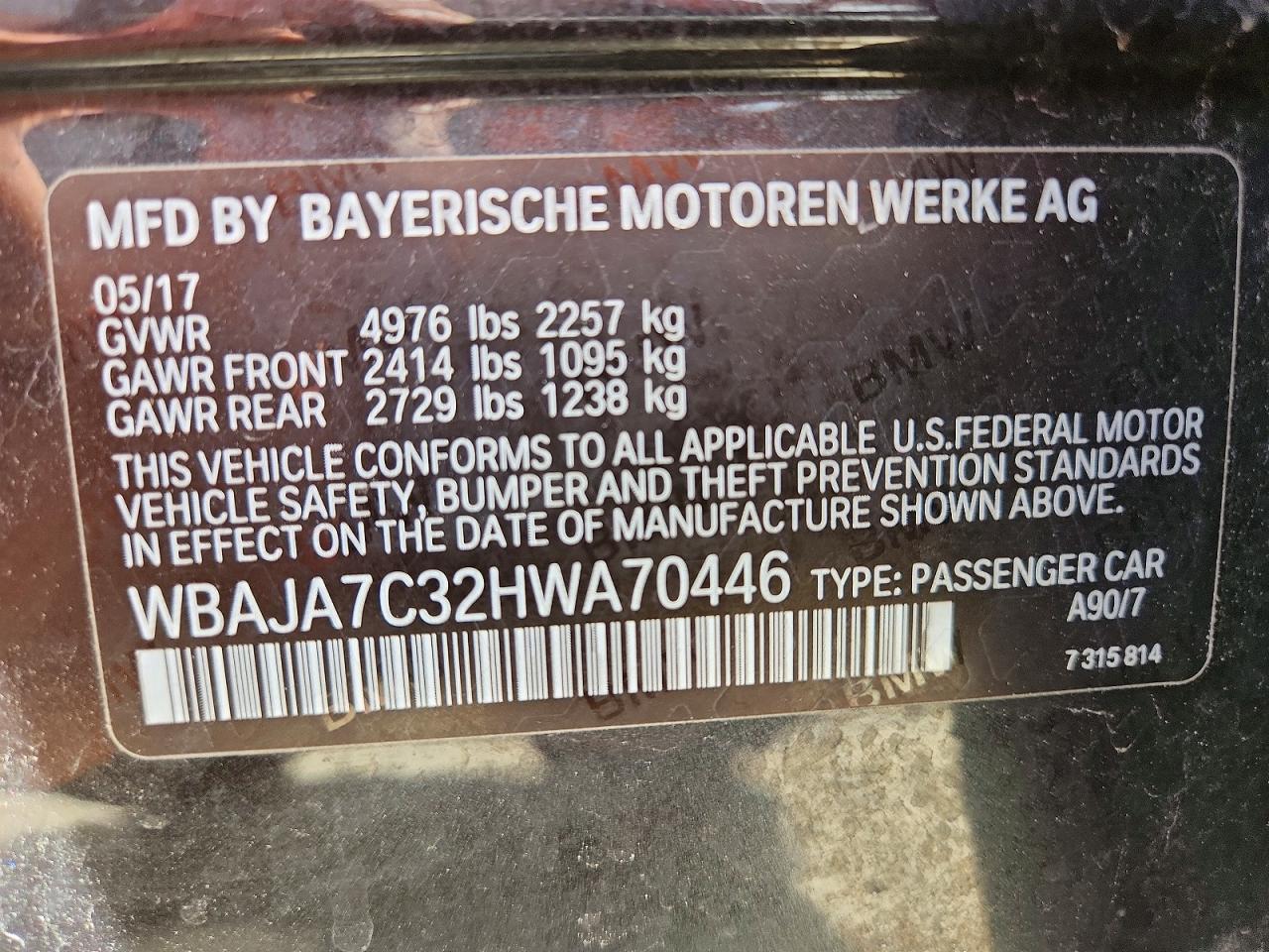 2017 BMW 530 XI photo 37