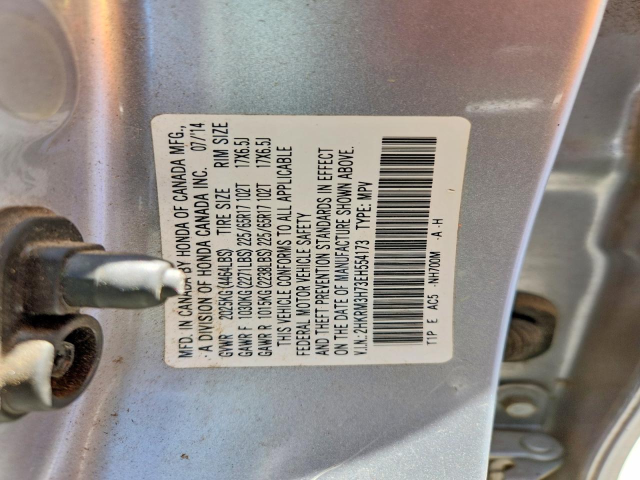 2014 HONDA CR-V EXL photo 13