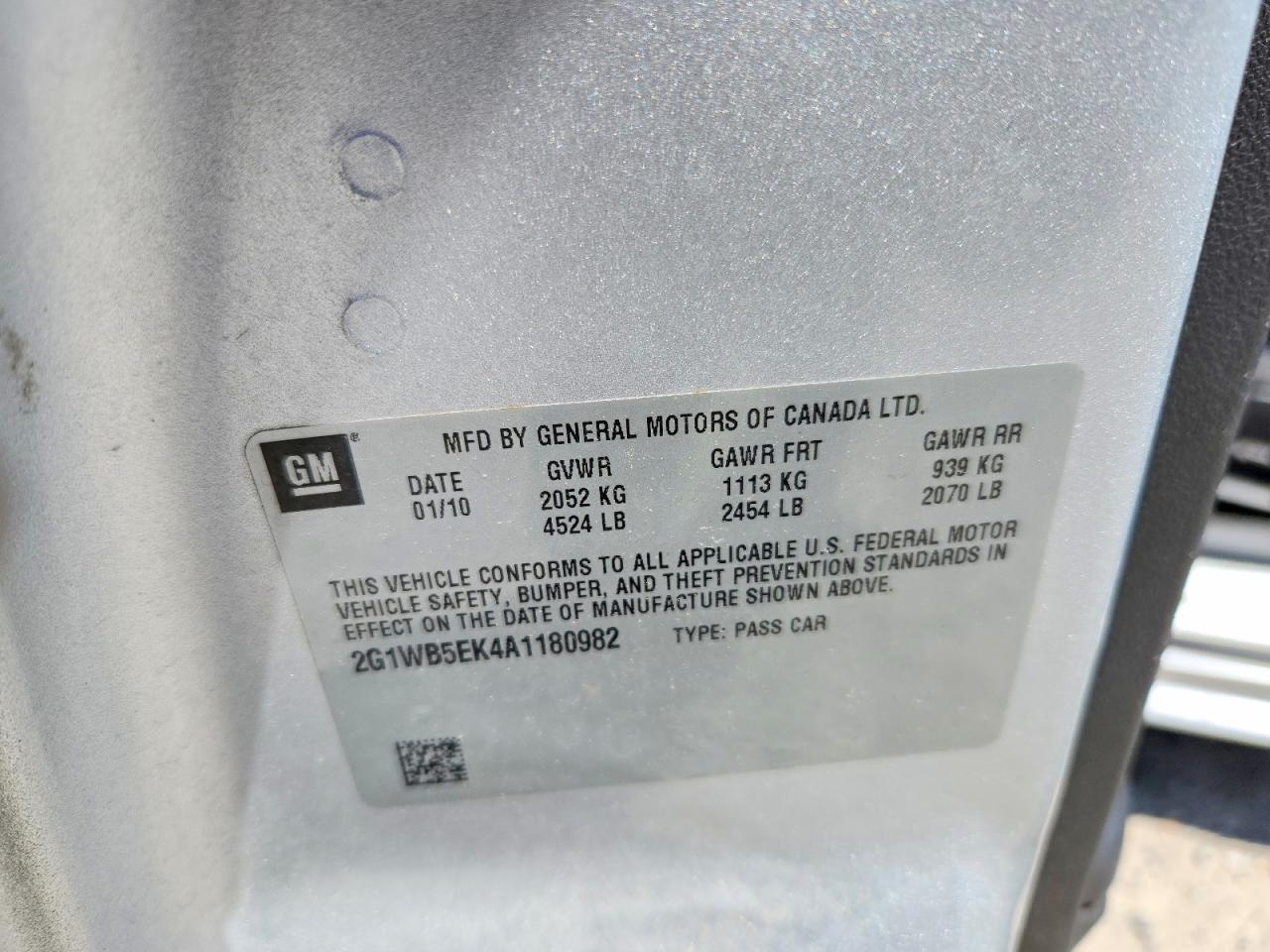 2010 CHEVROLET IMPALA LT photo 23