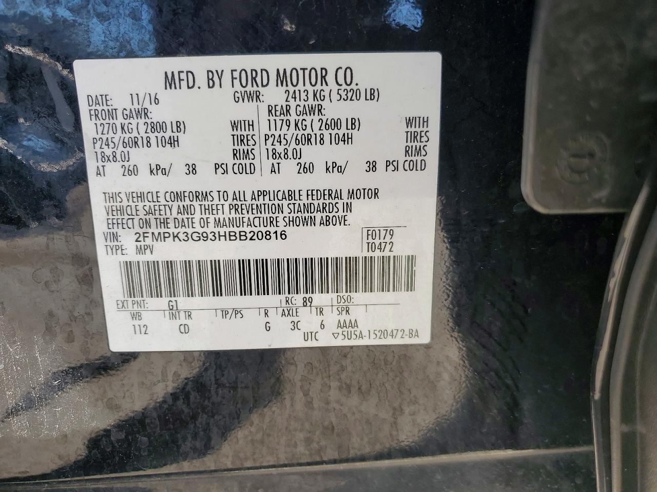2017 FORD EDGE SE photo 37