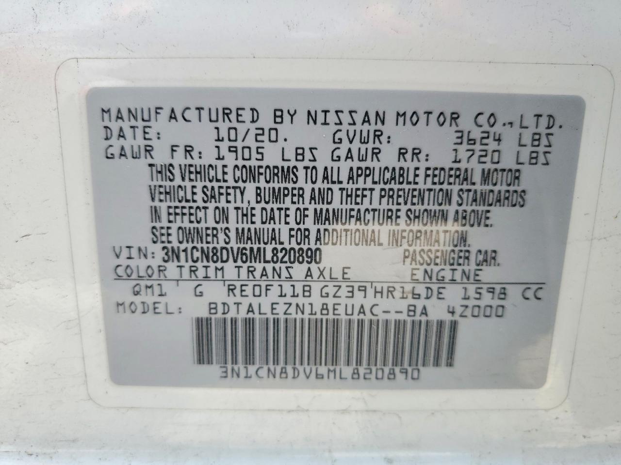 2021 NISSAN VERSA S photo 23