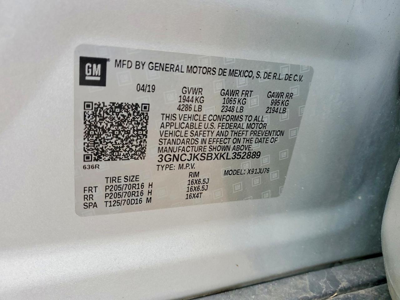 2019 CHEVROLET TRAX LS photo 25