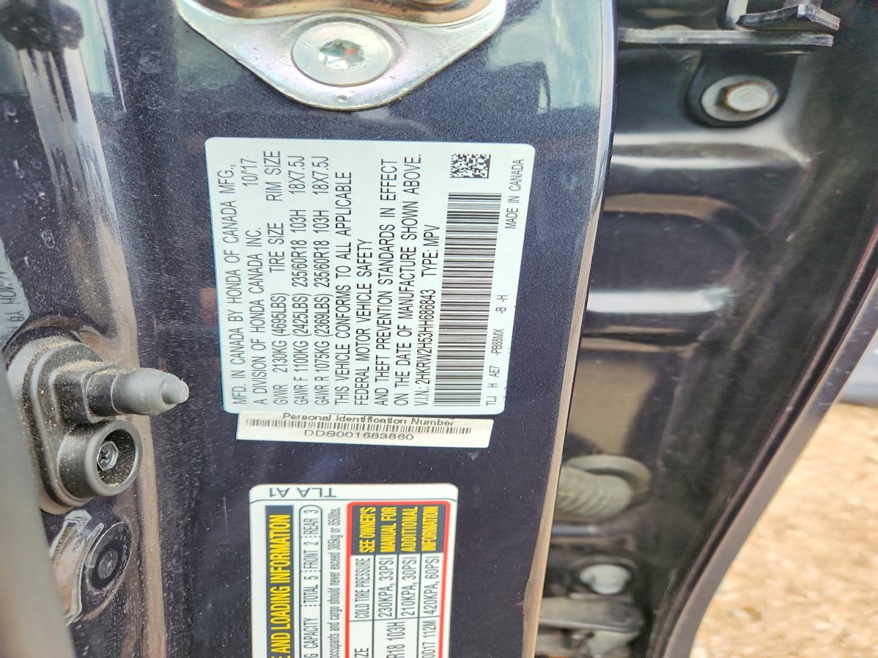 2017 HONDA CR-V EX photo 12