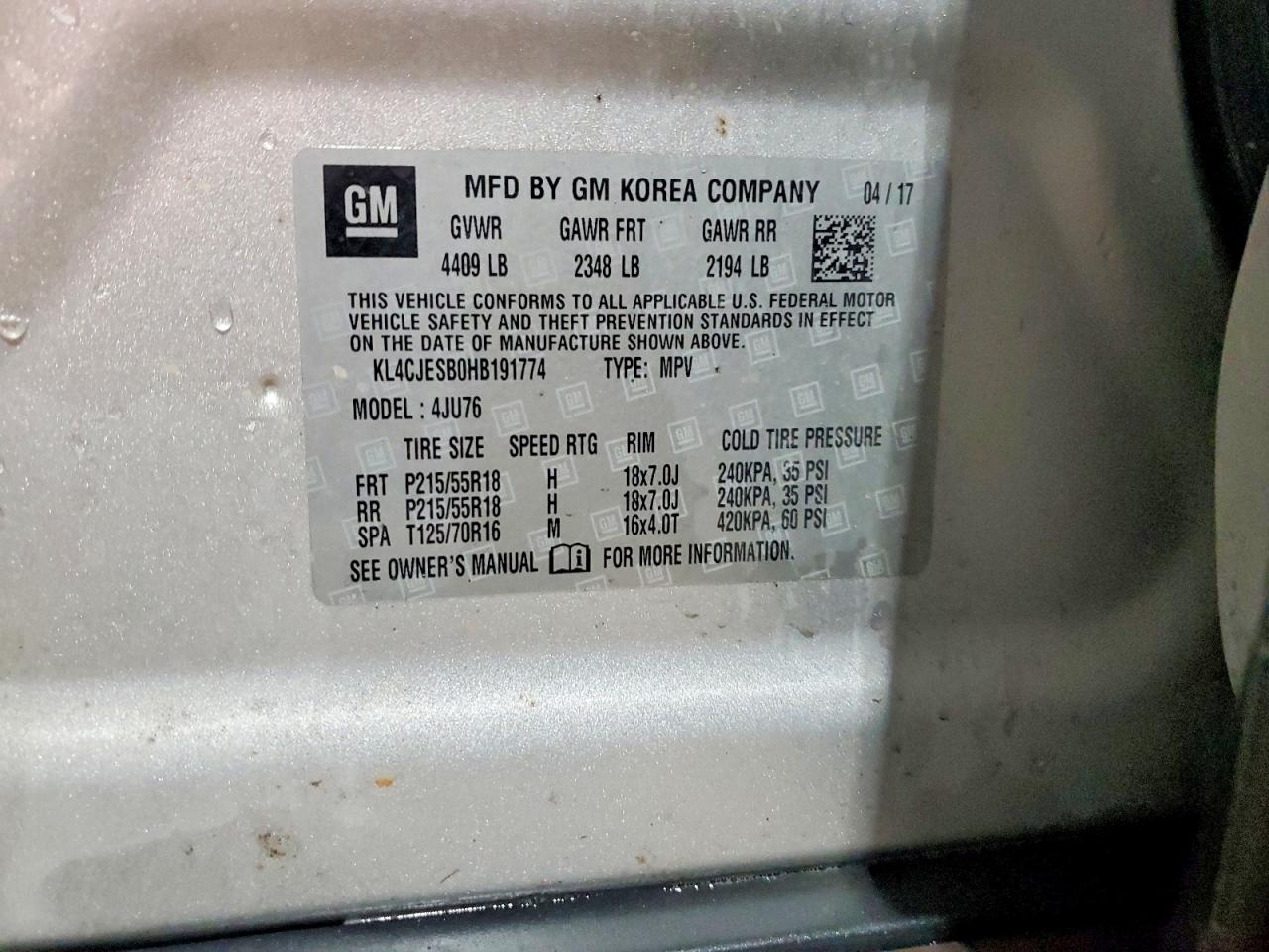 2017 BUICK ENCORE PREFERRED photo 37