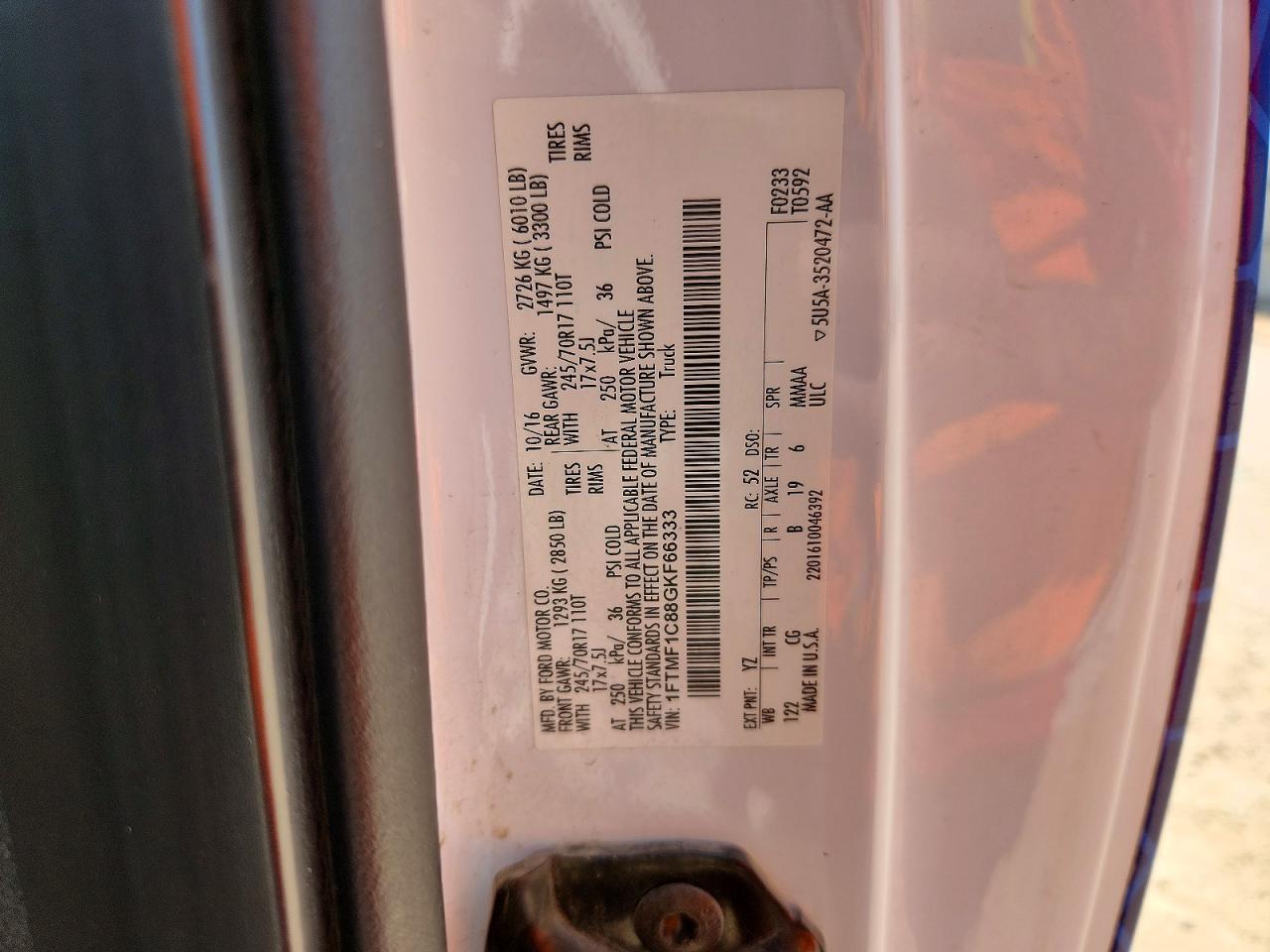 2016 FORD F150 photo 34