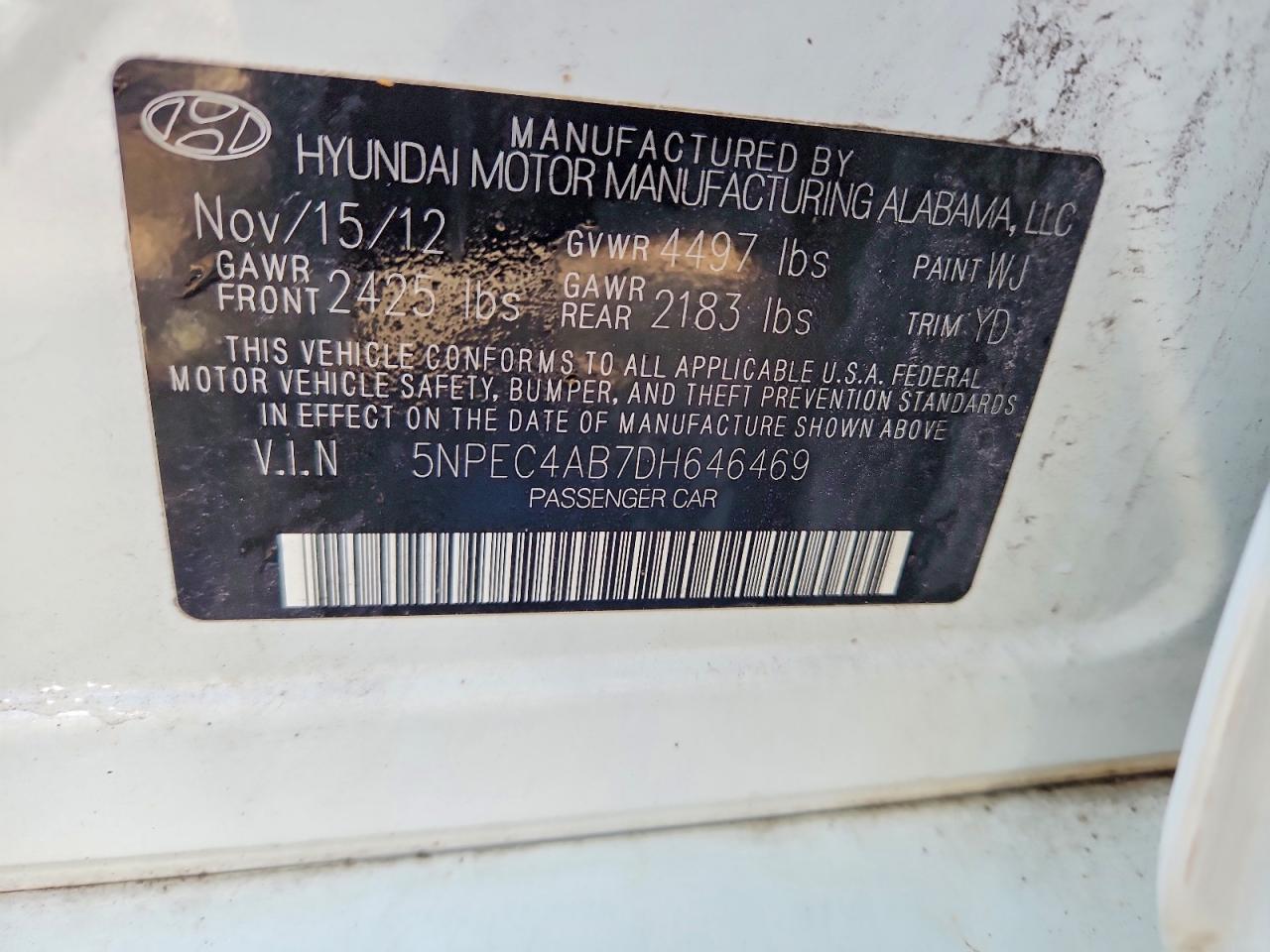 2013 HYUNDAI SONATA LIMITED 2.0T photo 34