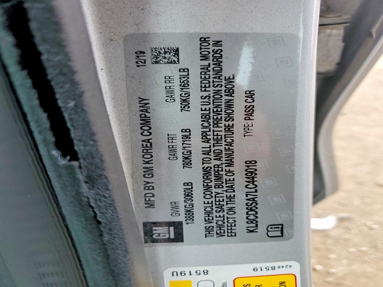 2020 CHEVROLET SPARK 1LT photo 12