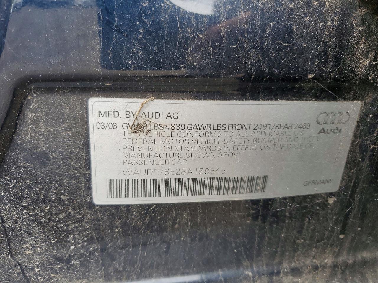 2008 AUDI A4 2.0T QUATTRO photo 23