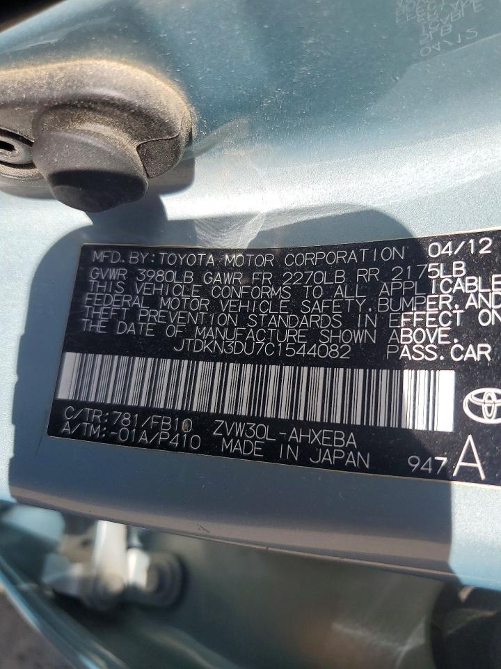 2012 TOYOTA PRIUS ONE photo 13
