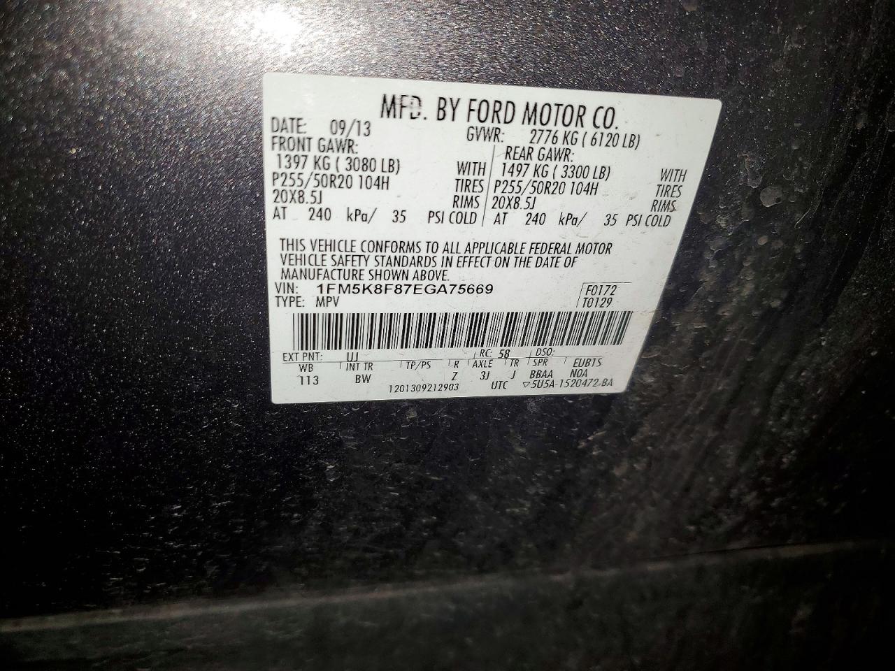 2014 FORD EXPLORER LIMITED photo 40