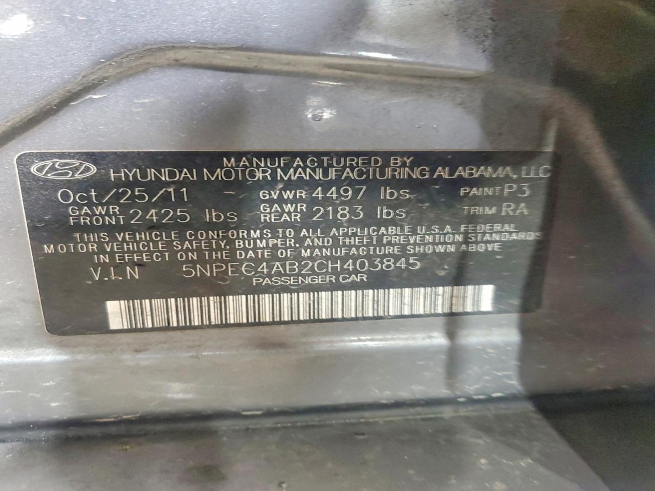 2012 HYUNDAI SONATA SE 2.0T photo 34