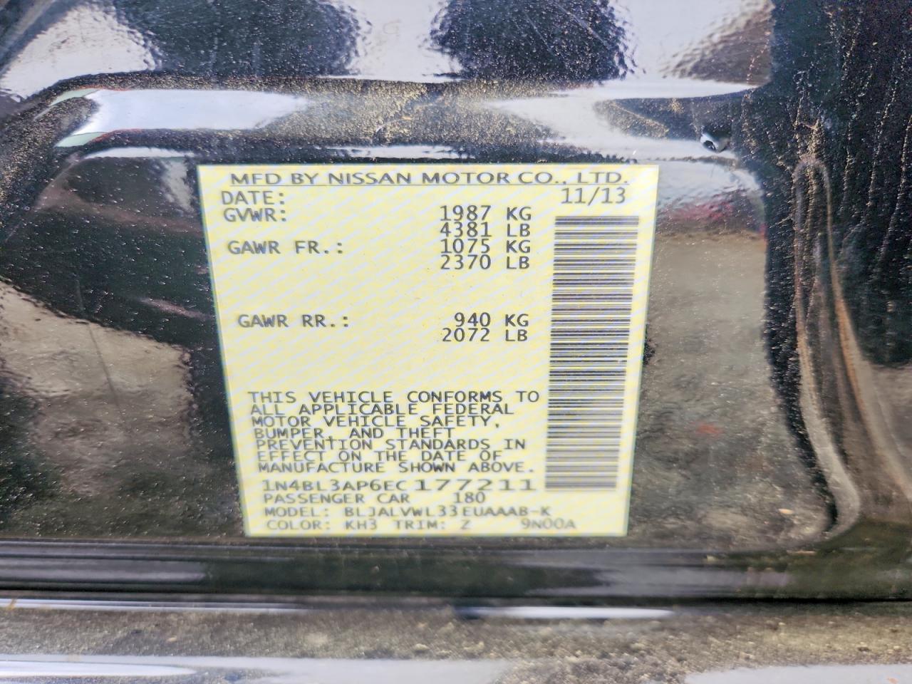 2014 NISSAN ALTIMA 3.5 SL photo 34