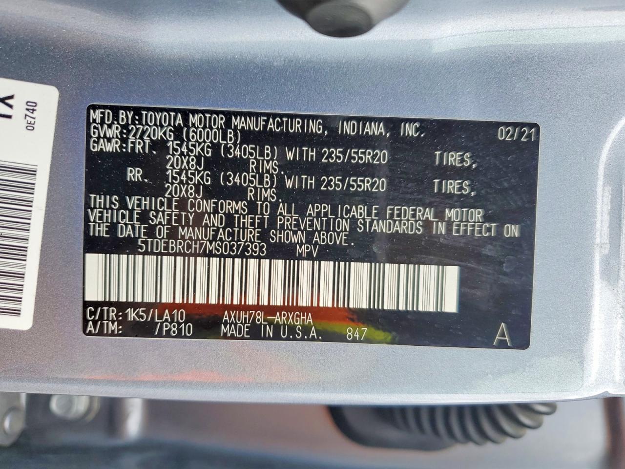 2021 TOYOTA HIGHLANDER HYBRID PLATINUM photo 25