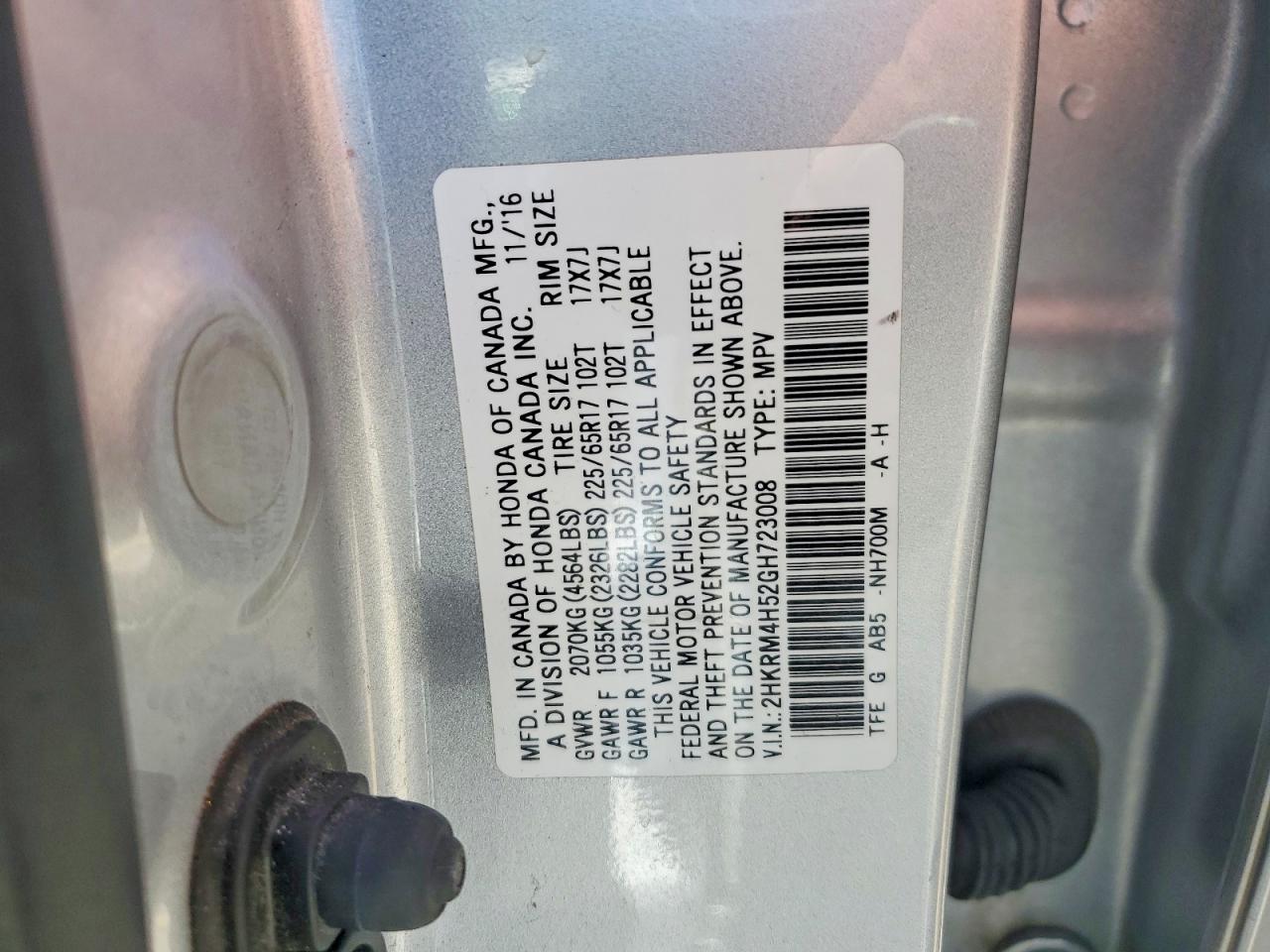 2016 HONDA CR-V EX photo 37