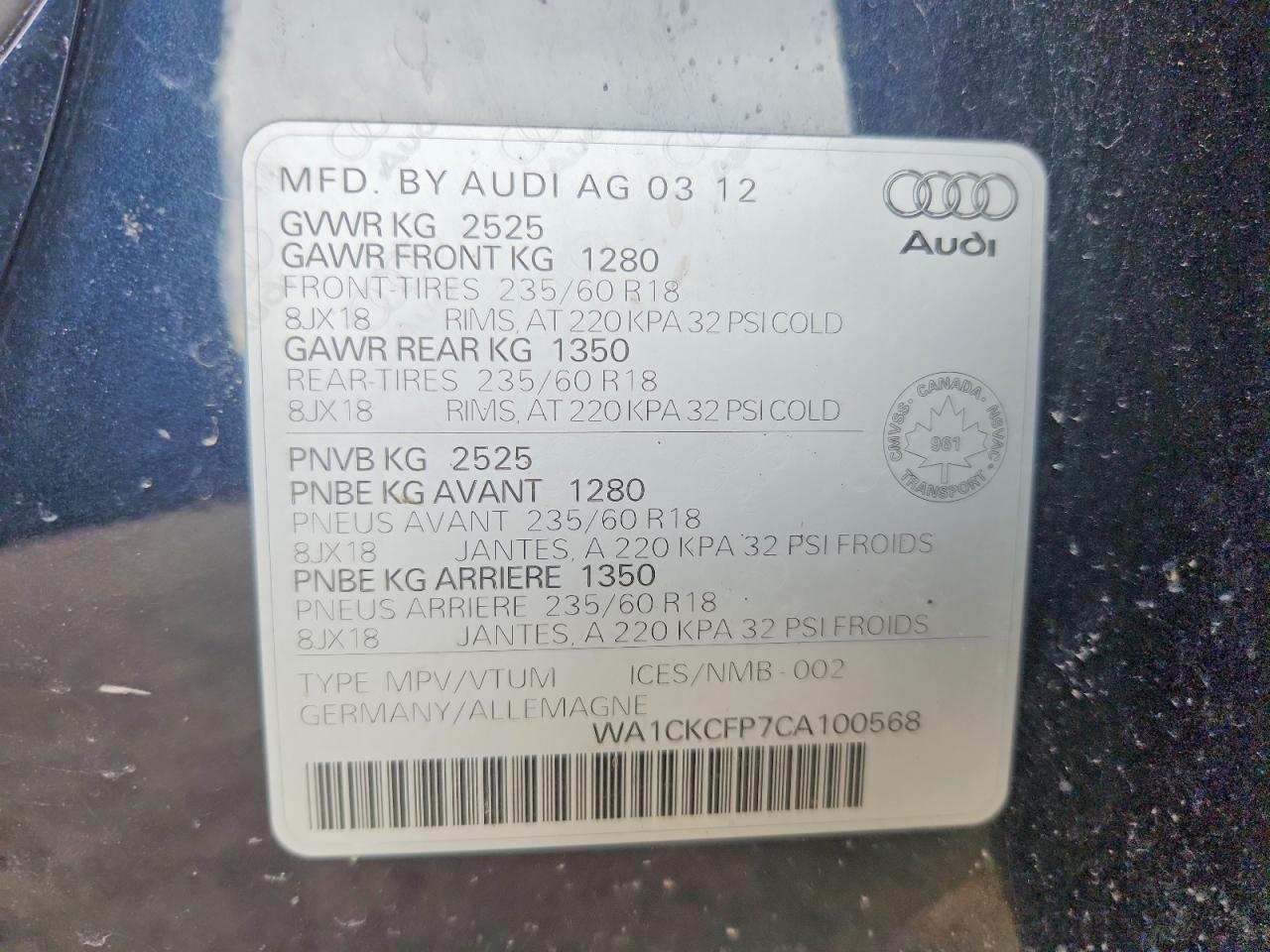 2012 AUDI Q5 photo 23