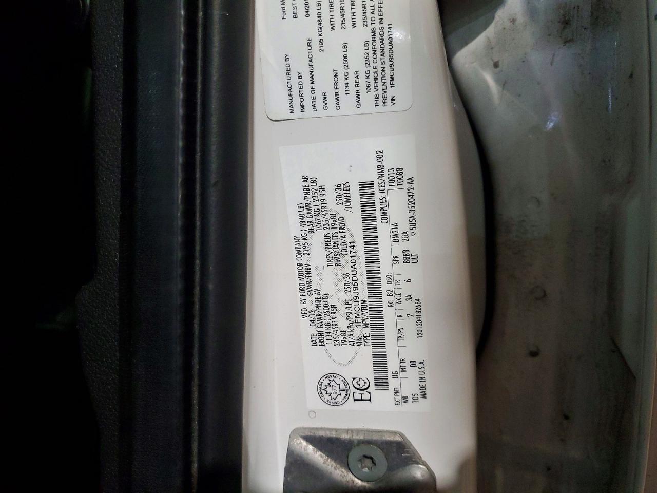 2013 FORD ESCAPE TITANIUM photo 14