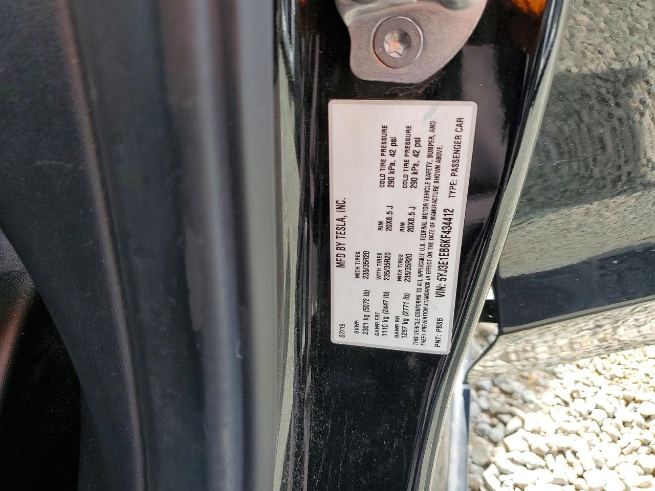 2019 TESLA MODEL 3 photo 34