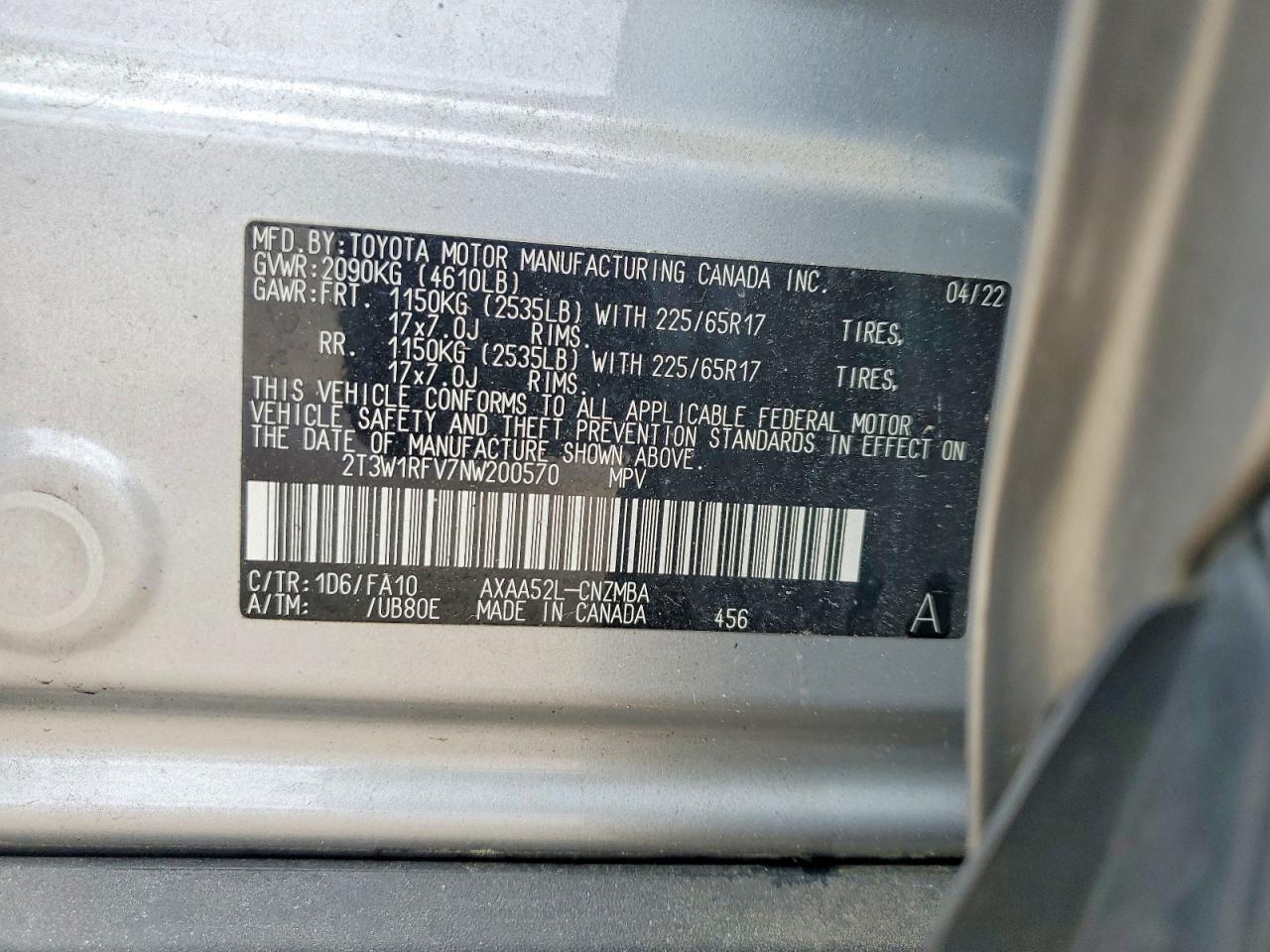 2022 TOYOTA RAV4 XLE photo 12