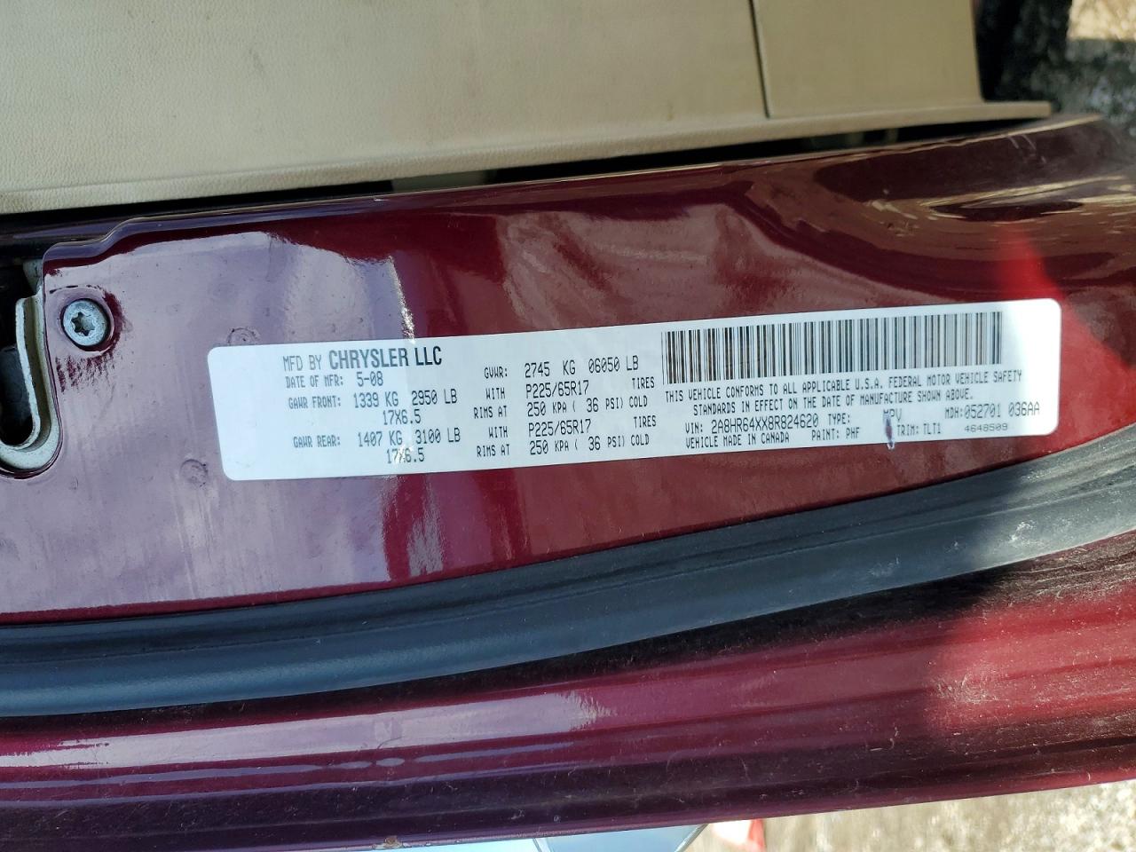 2008 CHRYSLER TOWN & COUNTRY LIMITED photo 13
