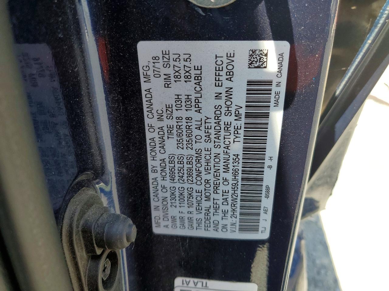 2018 HONDA CR-V EX photo 13