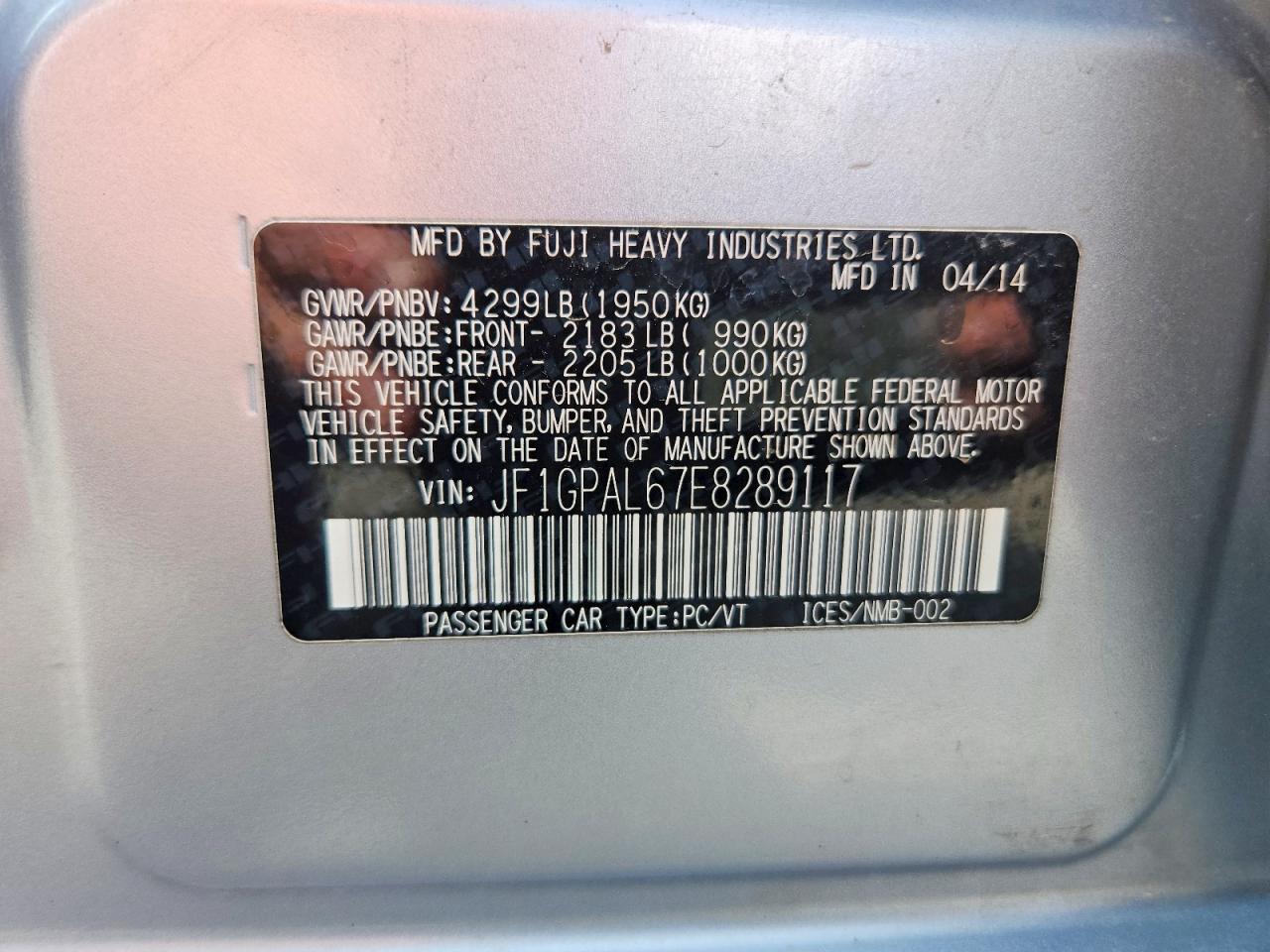 2014 SUBARU IMPREZA SPORT PREMIUM photo 37