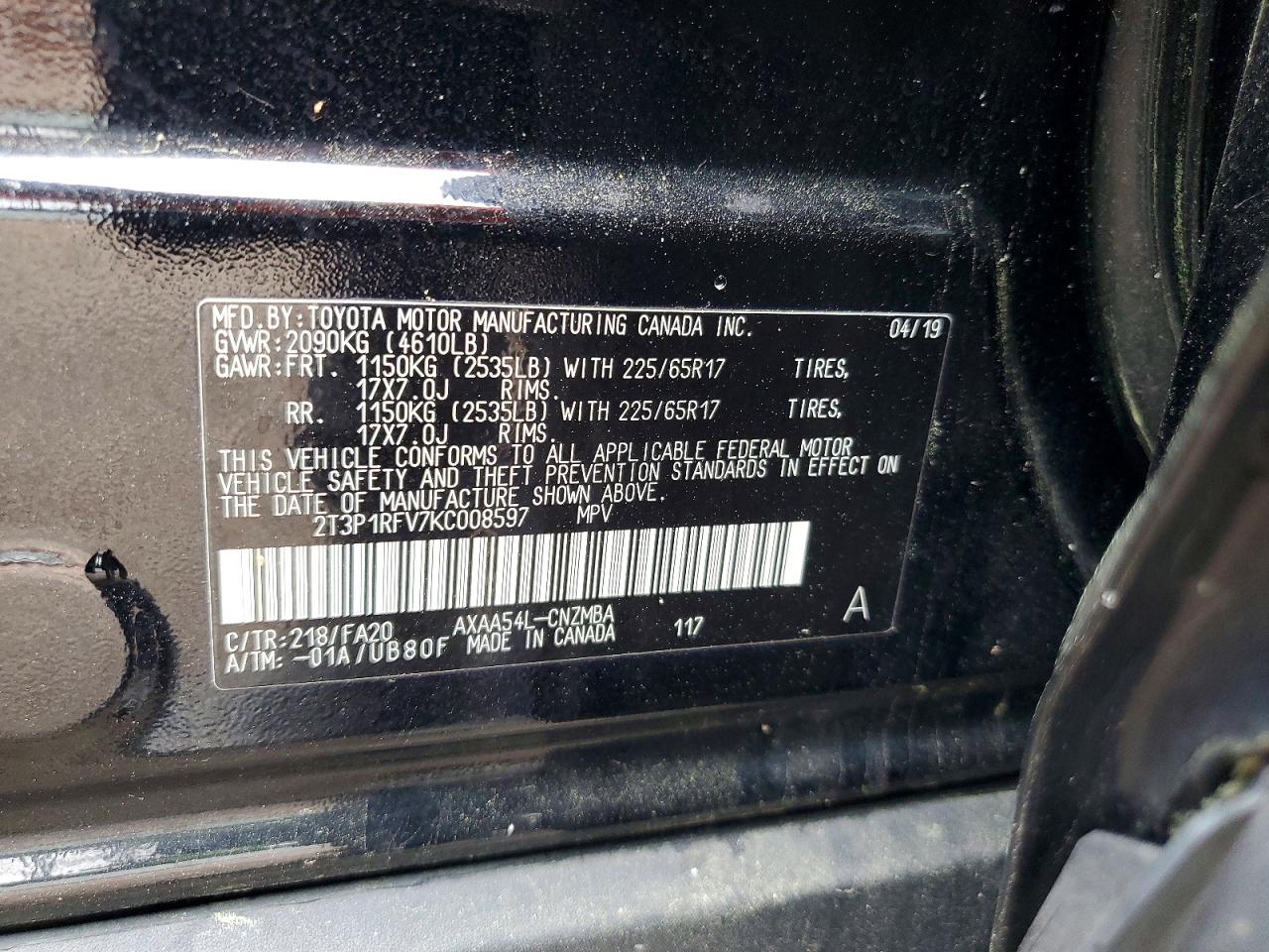 2019 TOYOTA RAV4 XLE photo 40