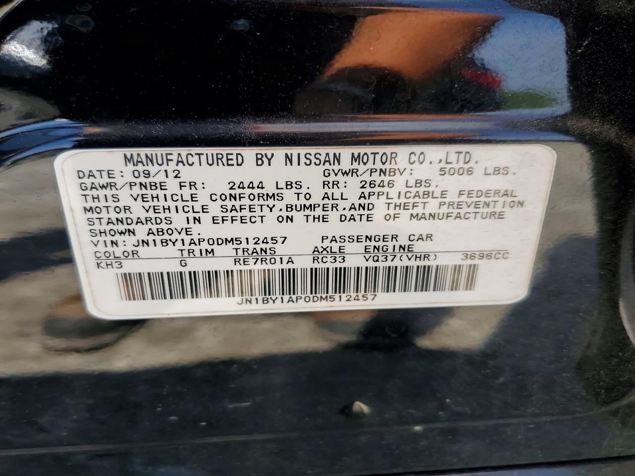 2013 INFINITI M37 BASE photo 12