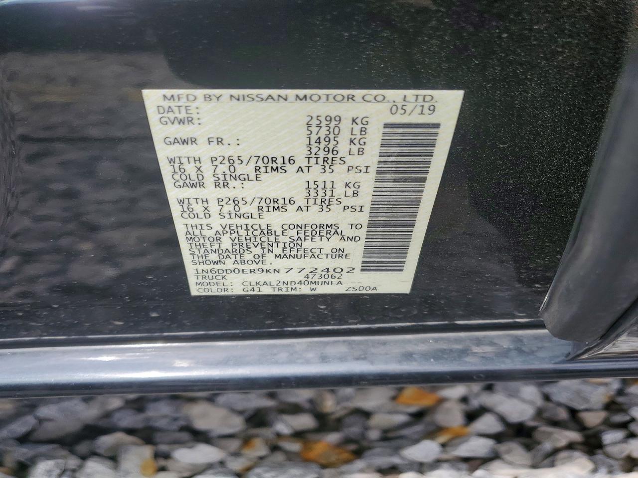2019 NISSAN FRONTIER SV photo 23