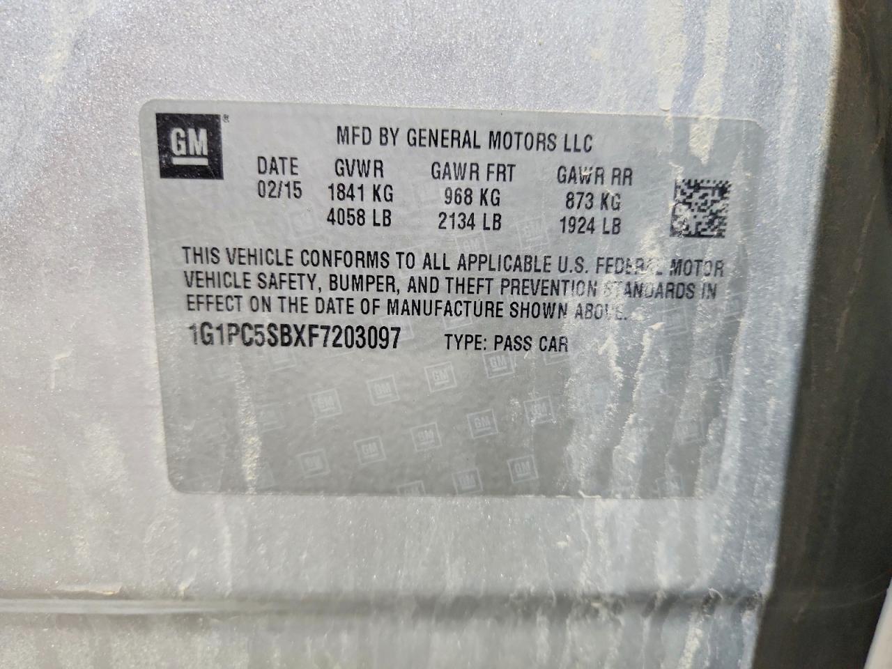2015 CHEVROLET CRUZE LT photo 37
