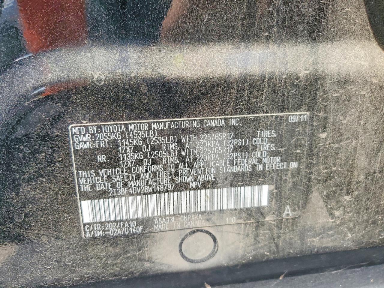 2011 TOYOTA RAV4 BASE photo 13