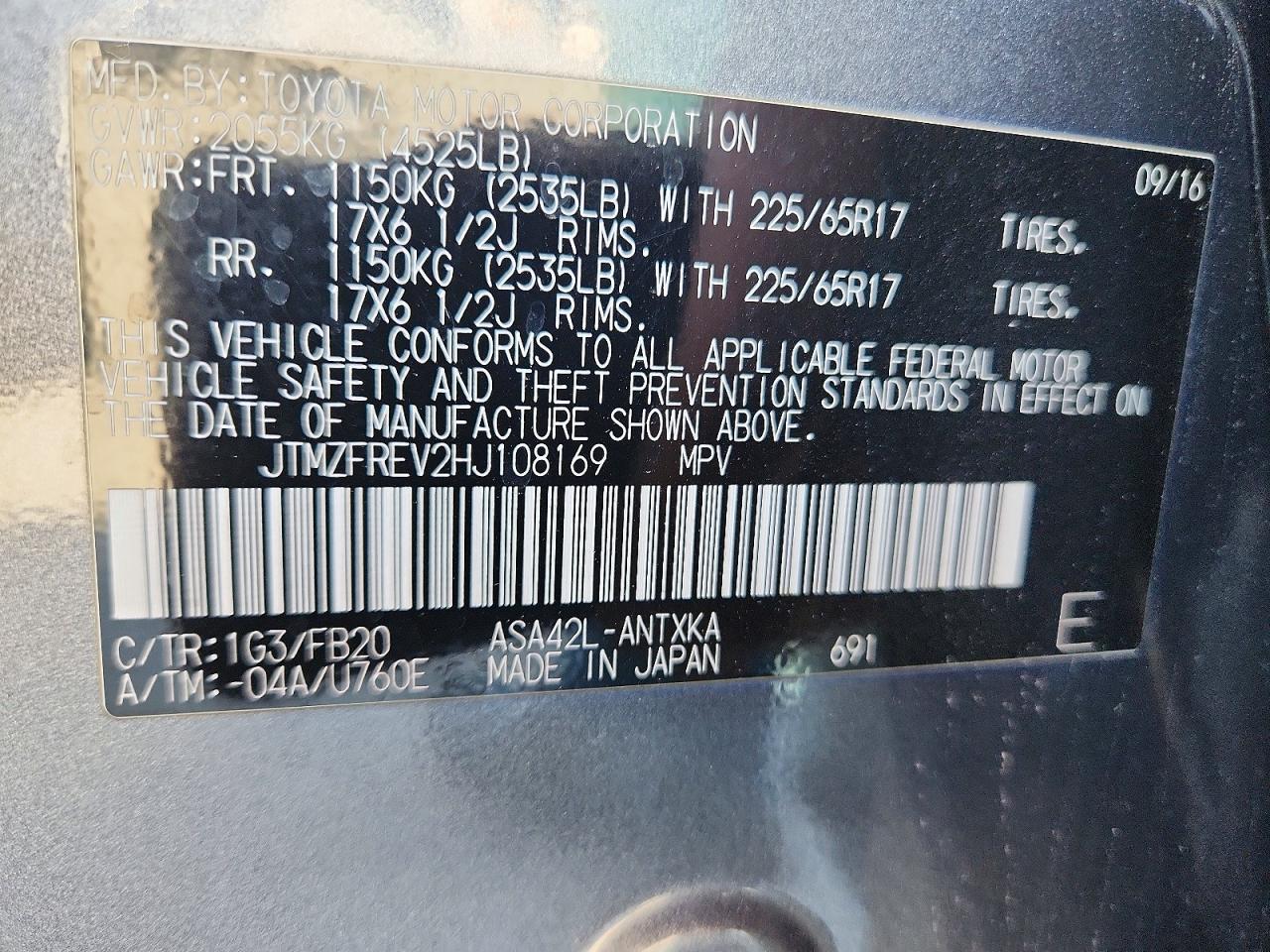 2017 TOYOTA RAV4 LE photo 27