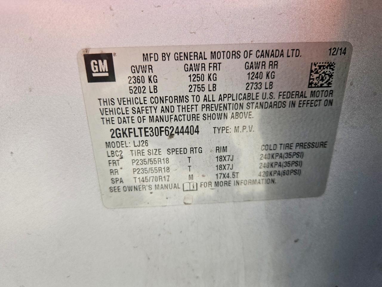2015 GMC TERRAIN SLT photo 37