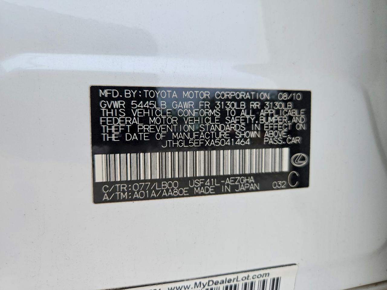 2010 LEXUS LS 460L photo 23