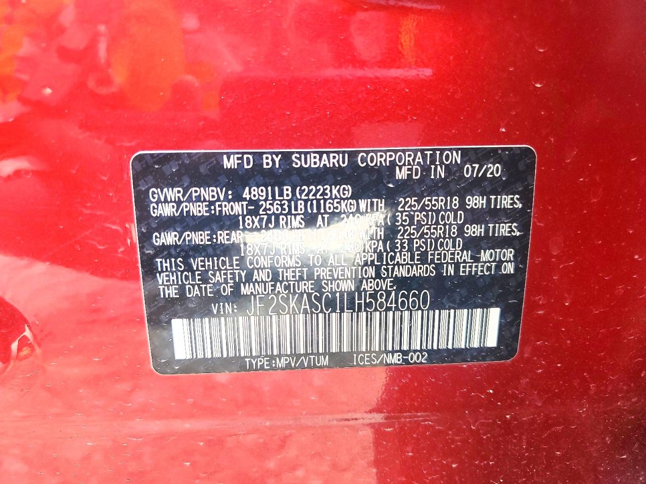 2020 SUBARU FORESTER LIMITED photo 23